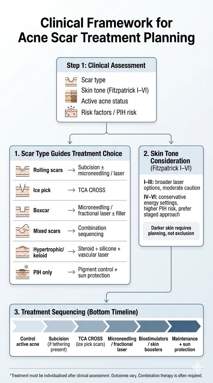 How Do Doctors Choose and Sequence Acne Scar Treatments?