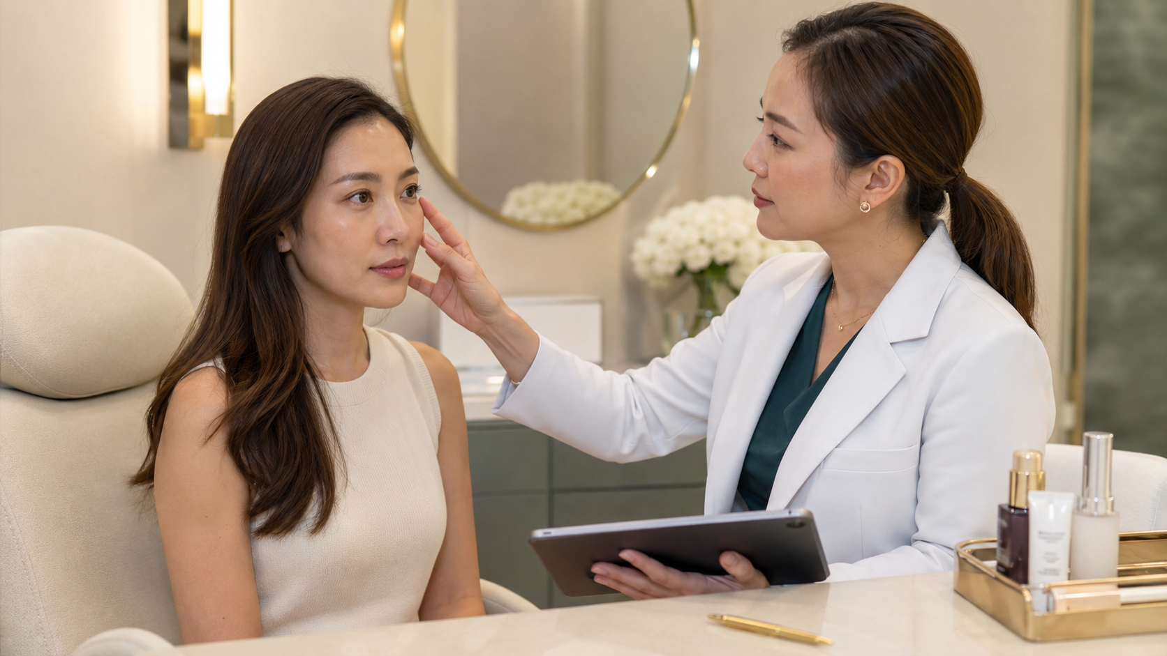 Dark eye circle consultation and under-eye assessment at Klinik Dr Diana