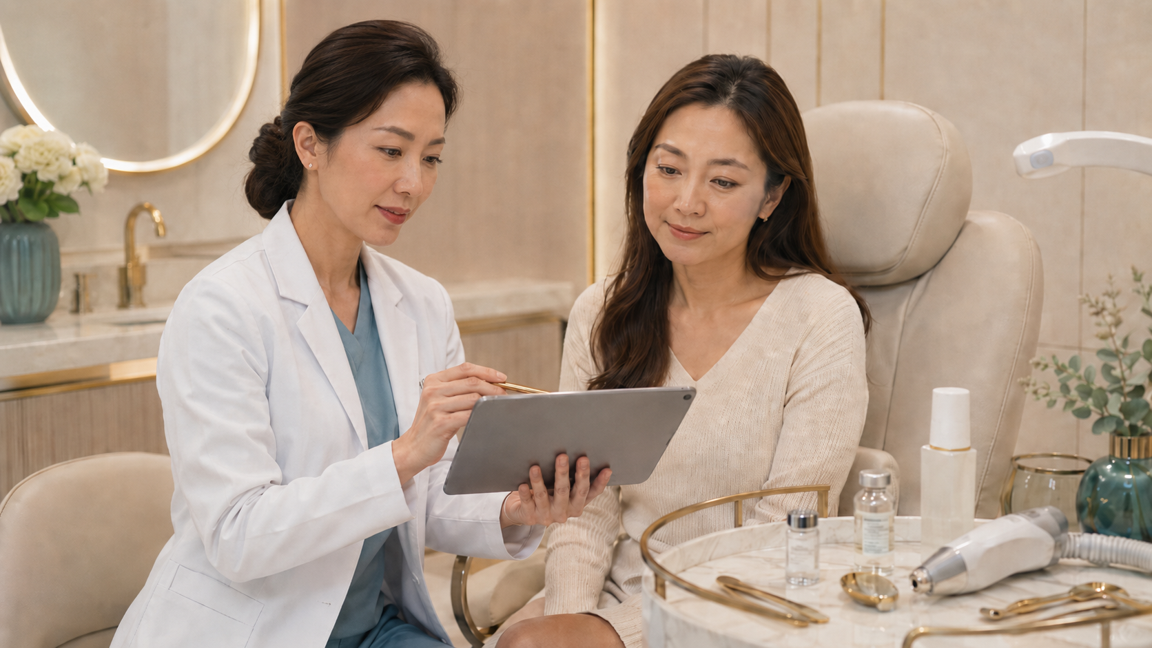 Personalised dark eye circle treatment planning at Klinik Dr Diana