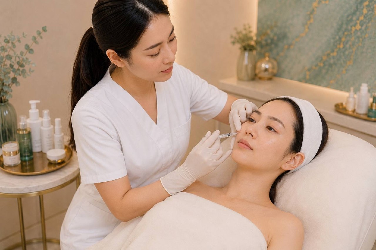 Juvelook biostimulator injection performed in a professional medical aesthetic clinic
