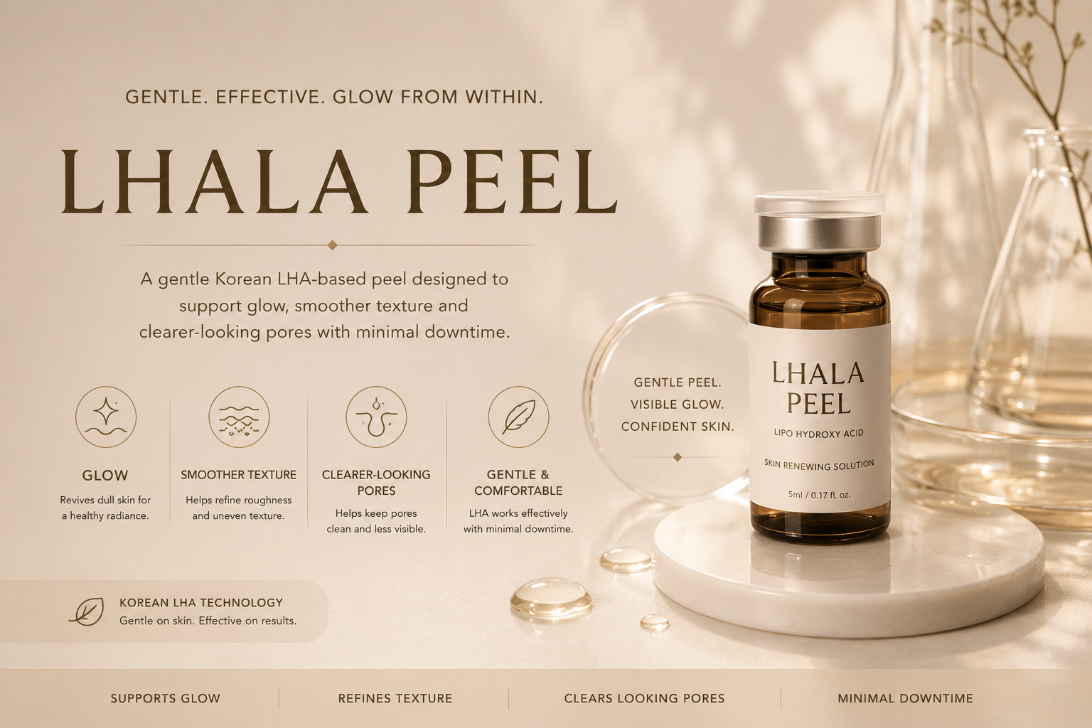 LHALA Peel treatment for dull skin, clogged pores and smoother texture at Klinik Dr Diana