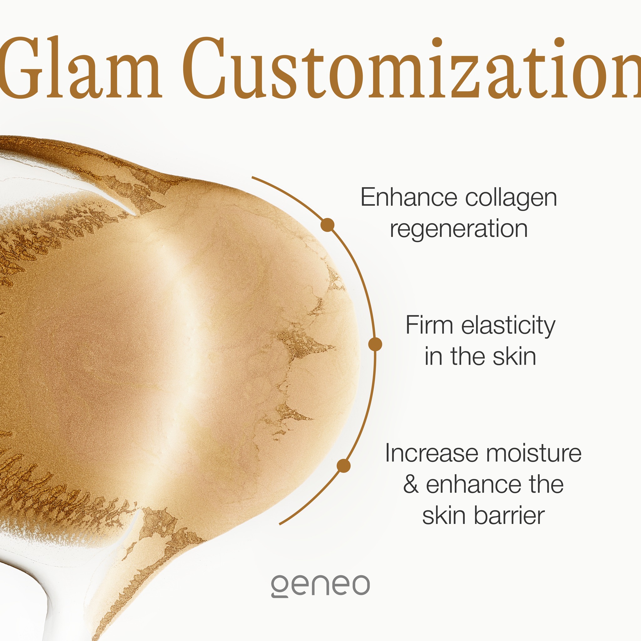 OxyGeneo Glam treatment benefits — enhanced collagen regeneration, firmer elasticity, increased moisture, and stronger skin barrier
