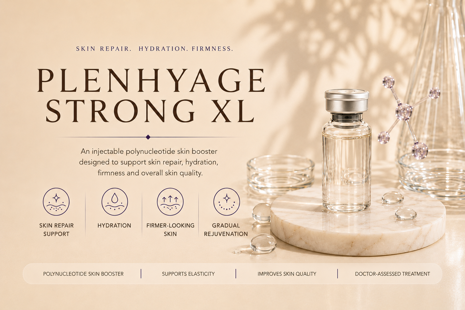 Plenhyage Strong XL treatment consultation at Klinik Dr Diana for skin repair, hydration and firmness