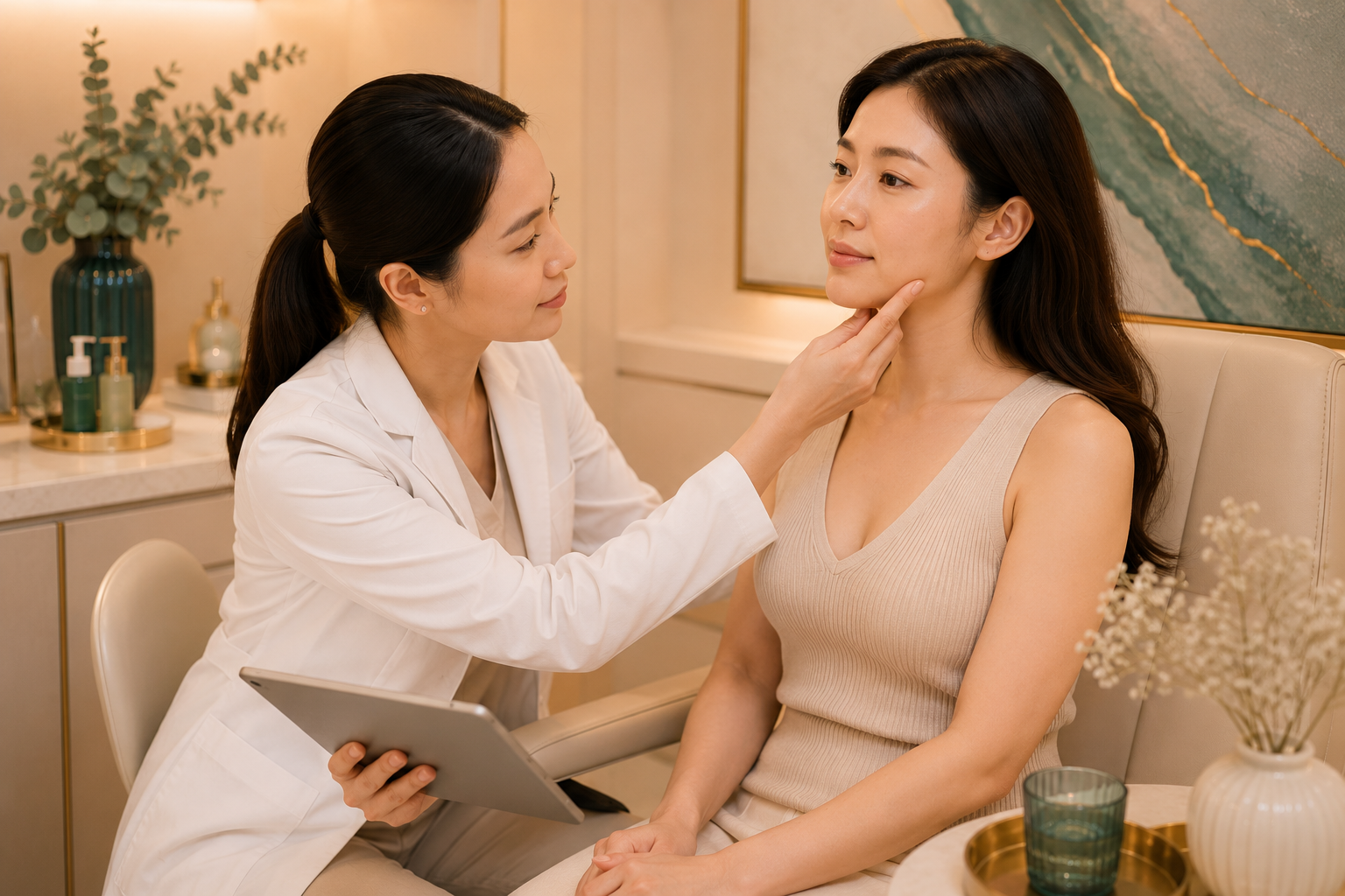 Profhilo Structura consultation and facial assessment at Klinik Dr Diana